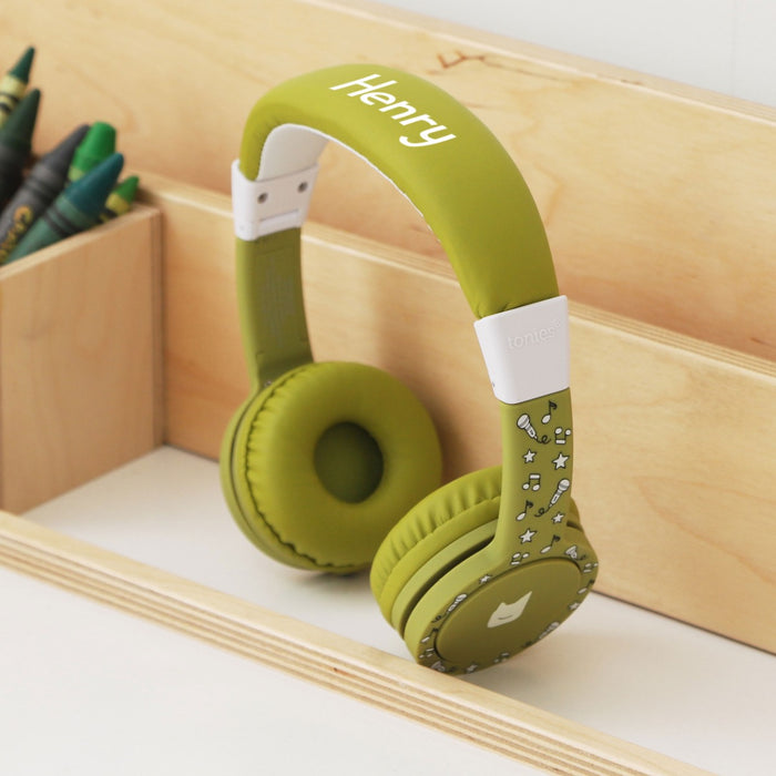 Personalised Green Tonies Foldable Headphones