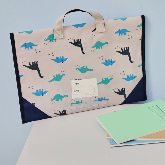 Personalised Grey Dino Book Bag
