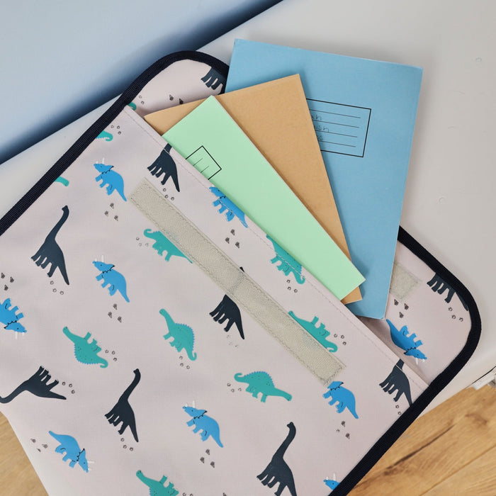 Personalised Grey Dino Book Bag