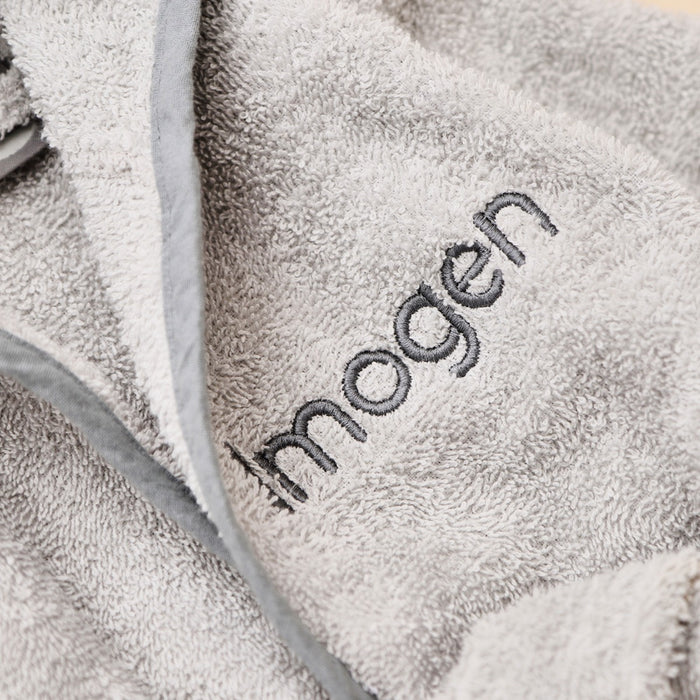 Personalised Grey Hooded Towelling Robe