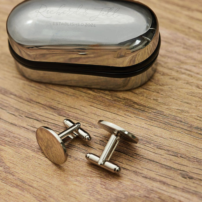 Personalised Happy Couple Cufflink Gift Set