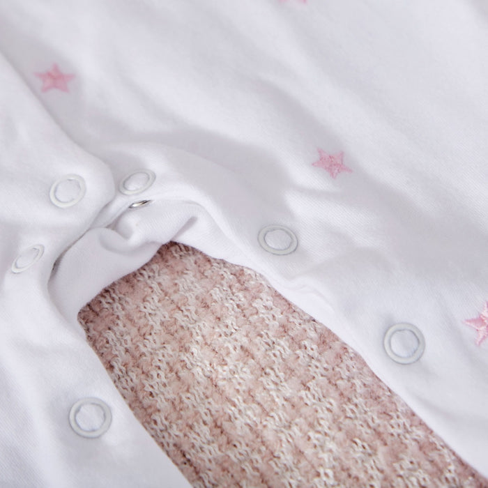Personalised 'Happy Hanukkah' Pink Star Sleepsuit