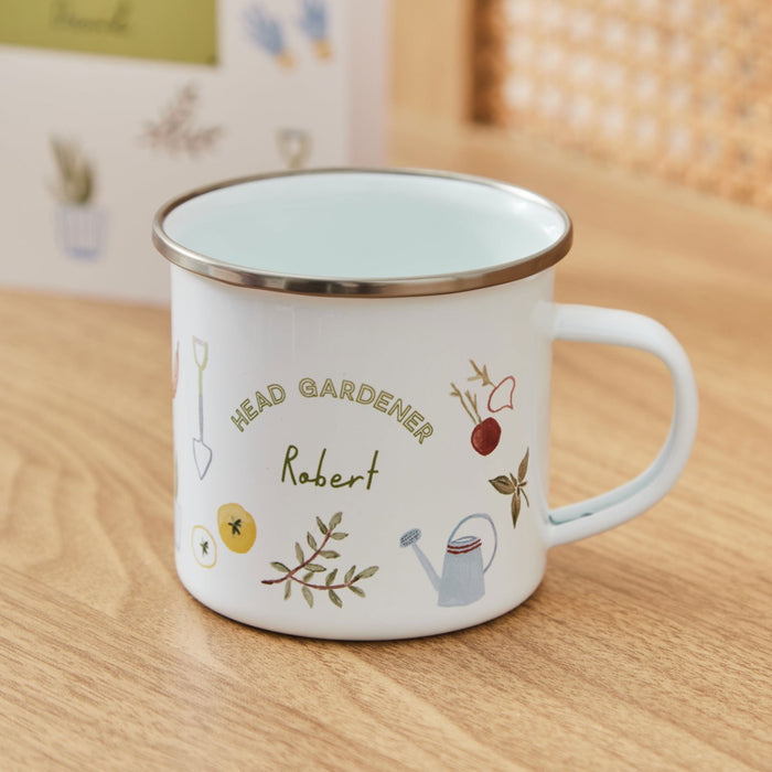 Personalised Head Gardener Enamel Mug