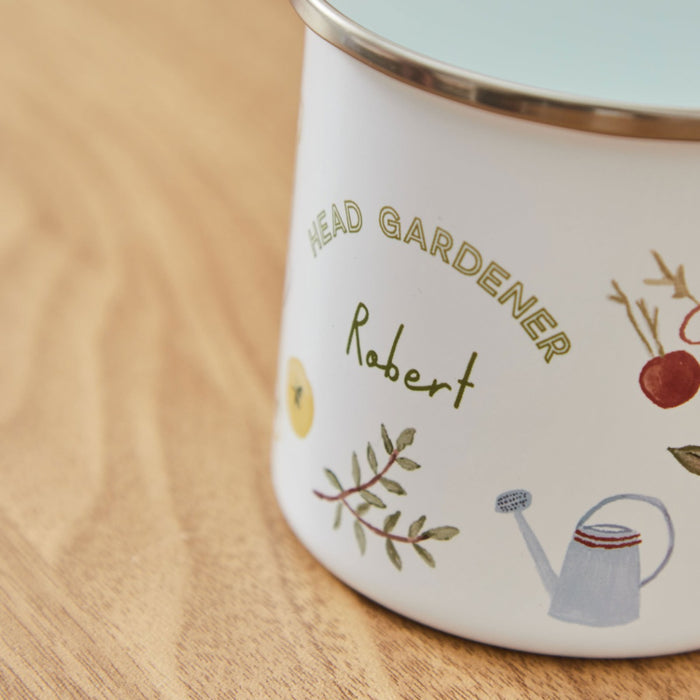 Personalised Head Gardener Enamel Mug