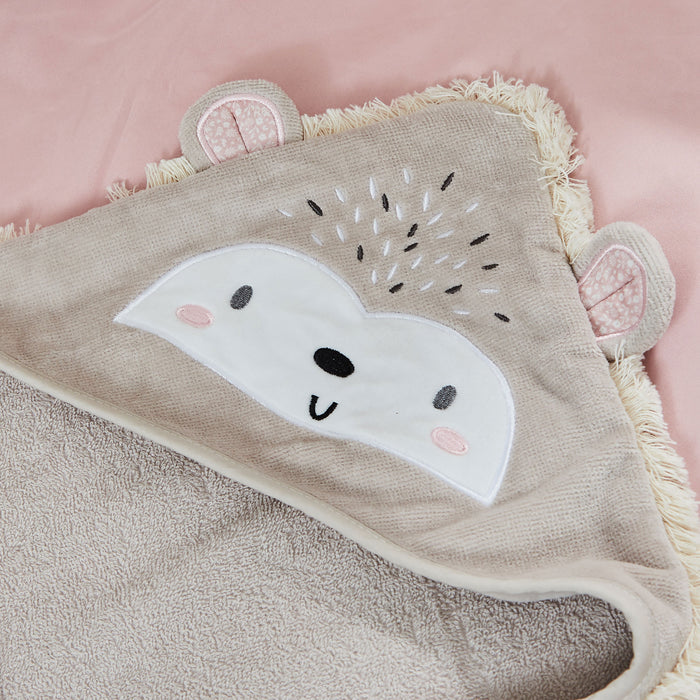 Personalised Hedgehog Small Hooded Towel