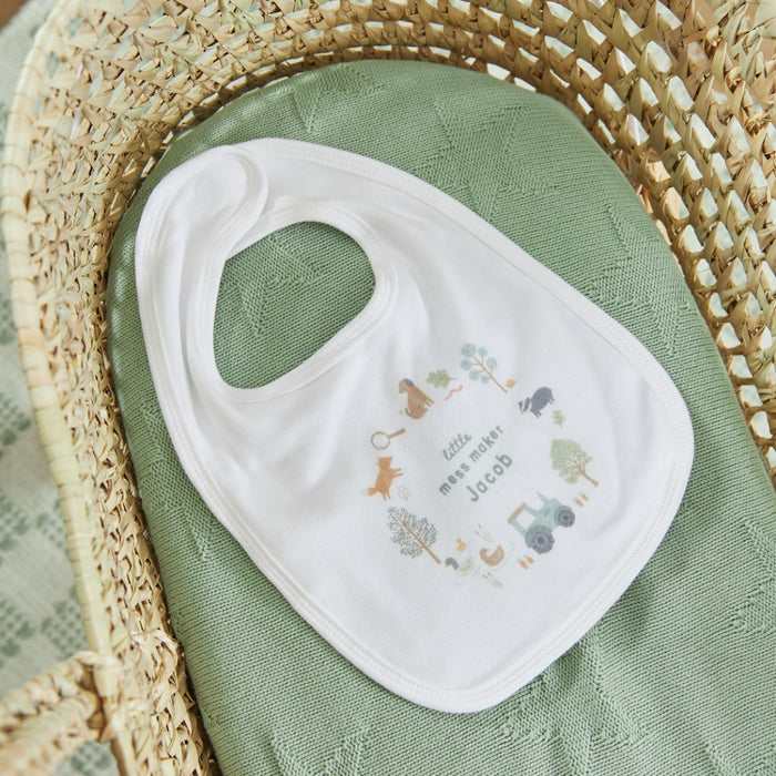 Personalised Hedgerow Hideout Wreath Bib