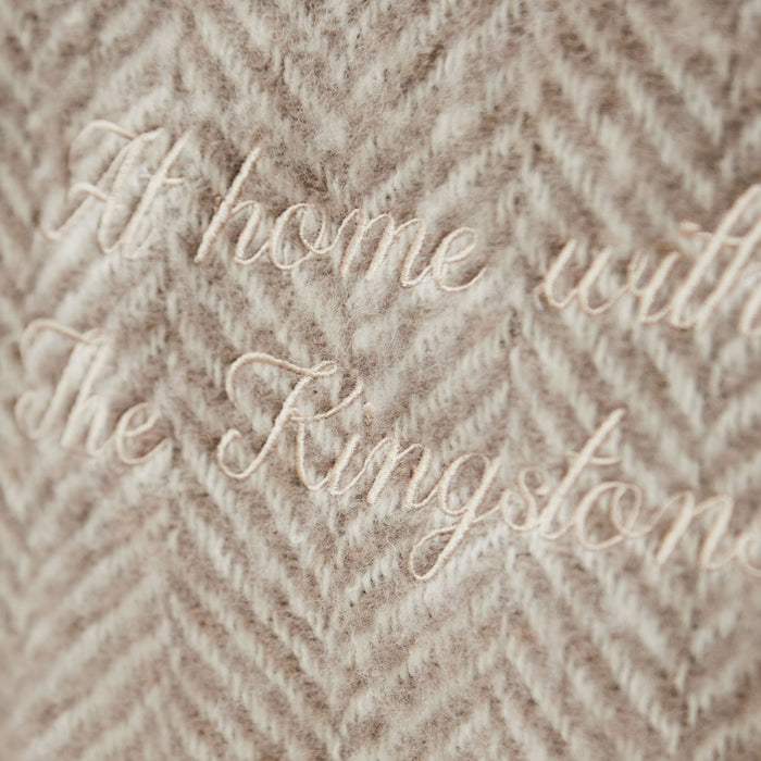 Personalised Herringbone Wool Blanket