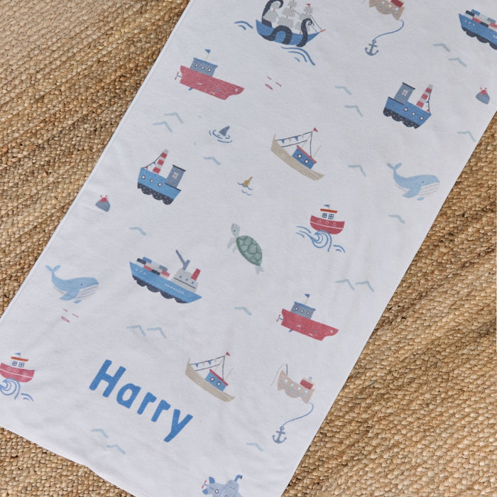 Personalised High Tide Beach Towel
