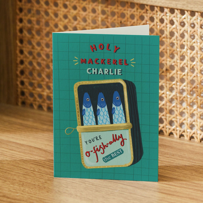 Personalised Holy Mackerel Greeting Card