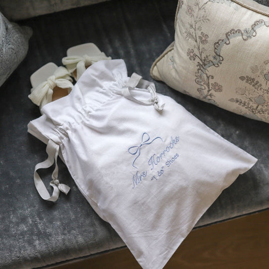 Personalised 'I Do' Shoes Dust bag for the Bride