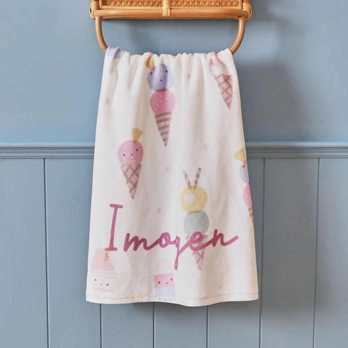 Personalised Ice Cream Beach Towel