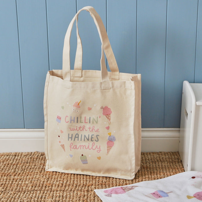 Personalised Ice Cream Tote Bag