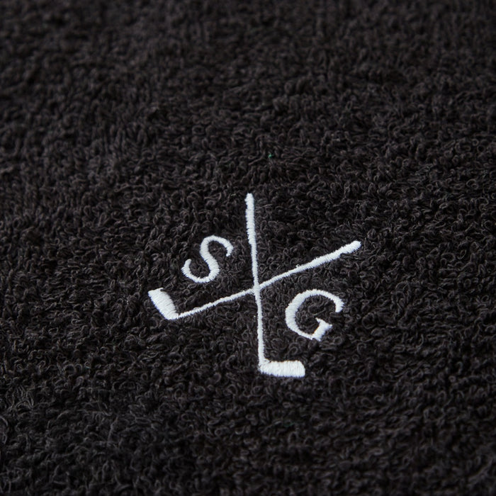 Personalised Initial Black Golf Towel