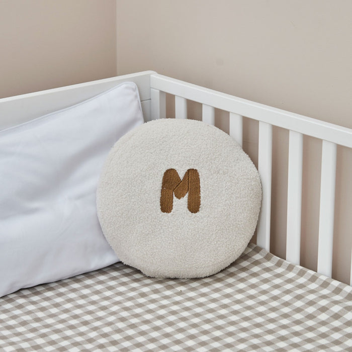 Personalised Initial Round Borg Cushion
