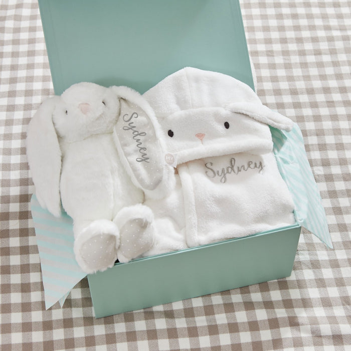 Personalised Ivory Bunny Snuggle & Cuddle Gift Set