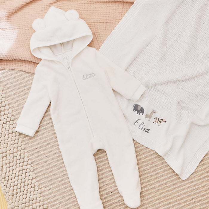 Personalised Ivory Cosy Travel Set