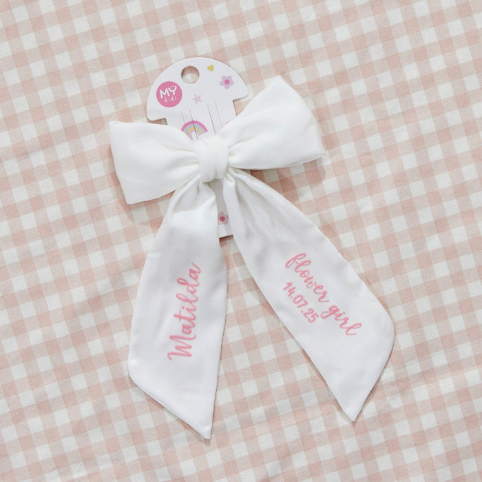 Personalised Ivory Flower Girl Hair Clip