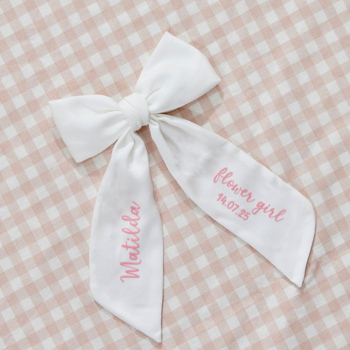 Personalised Ivory Flower Girl Hair Clip