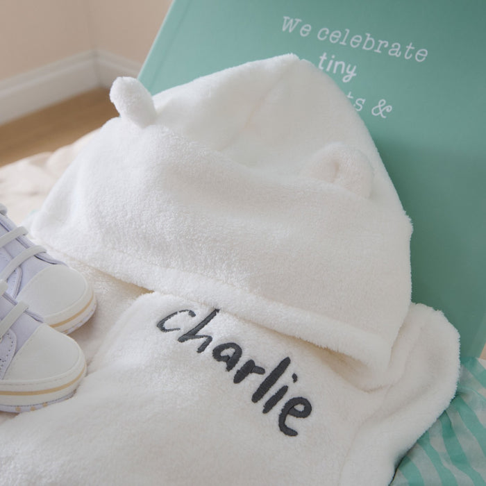 Personalised Ivory Snuggle and Step Gift Set