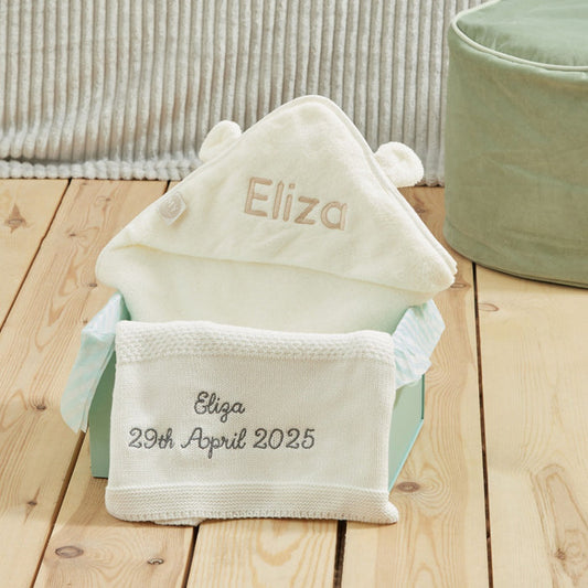 Personalised Ivory Soak & Snooze Gift Set