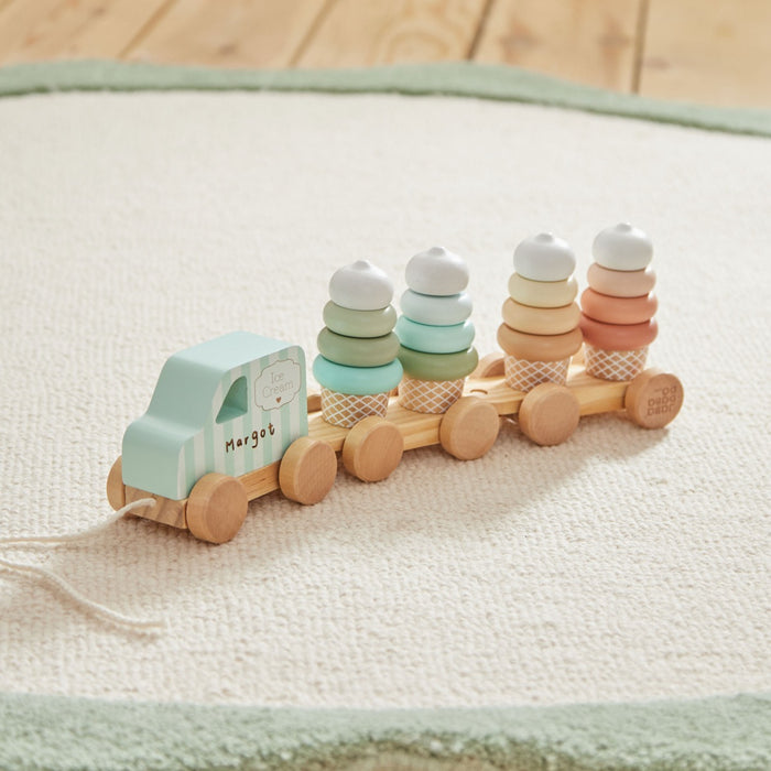 Personalised Jabadabado Ice Cream Stacking Pull Along