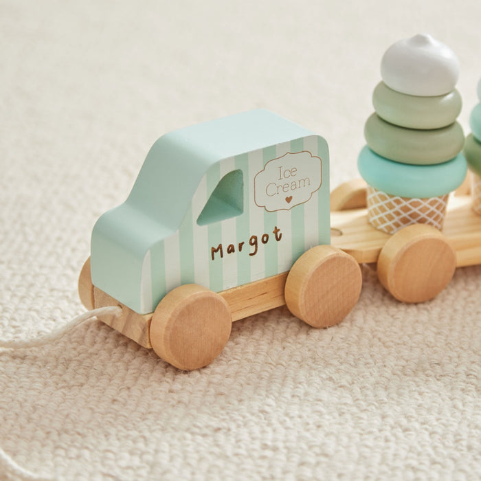 Personalised Jabadabado Ice Cream Stacking Pull Along