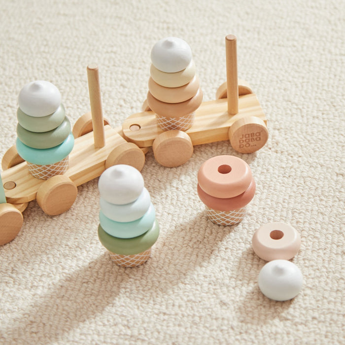 Personalised Jabadabado Ice Cream Stacking Pull Along