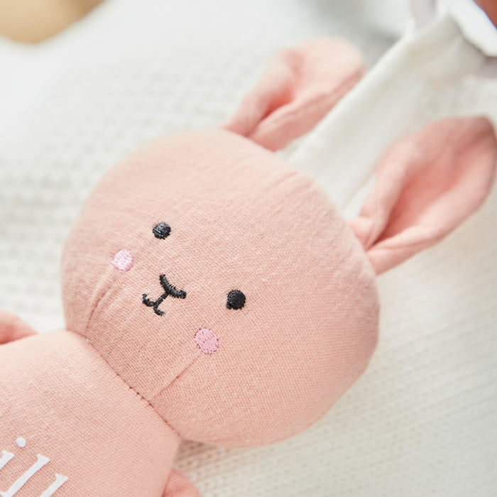 Personalised Jabadabado Pink Musical Bunny Pull Toy
