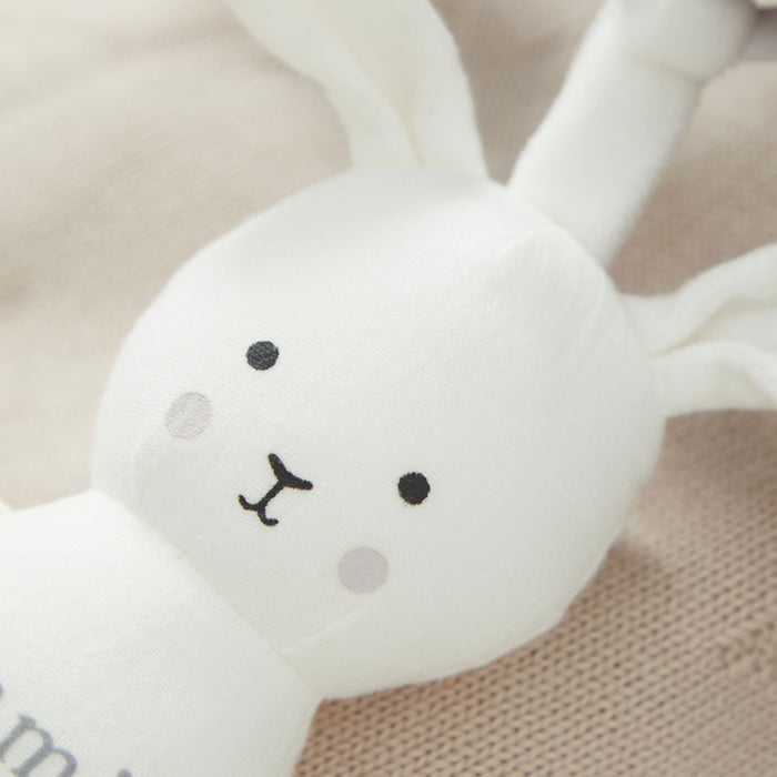 Personalised Jabadabado White Musical Bunny Pull Toy