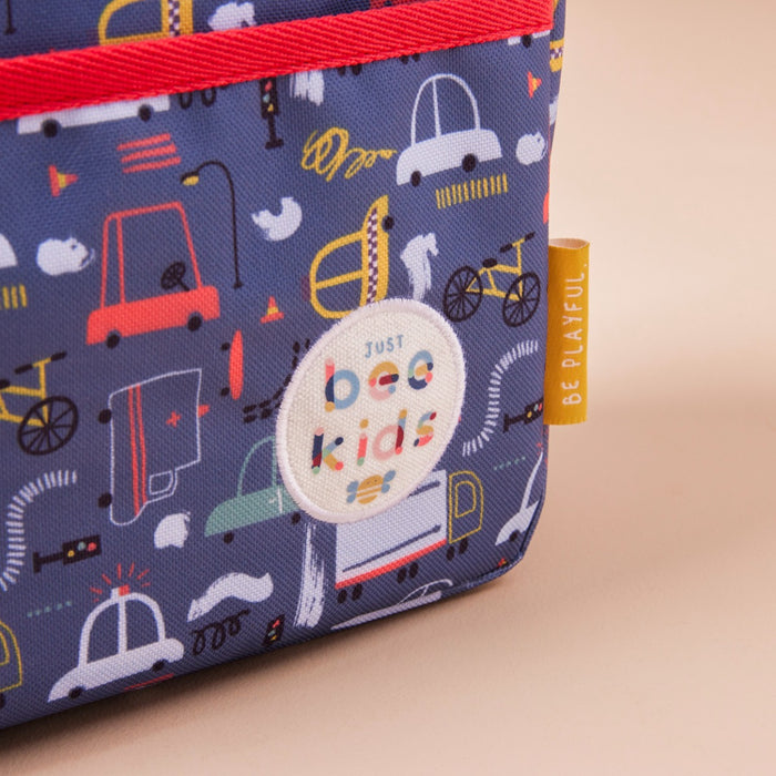 Personalised Just Bee Kids Blue Transport Lunch Bag