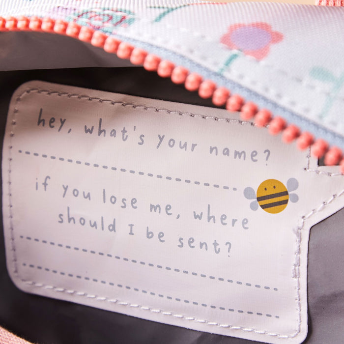 Personalised Just Bee Kids Floral Garden Lunch Bag