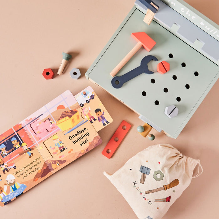 Personalised Just Bee Kids Little Builder Read & Play Gift Set