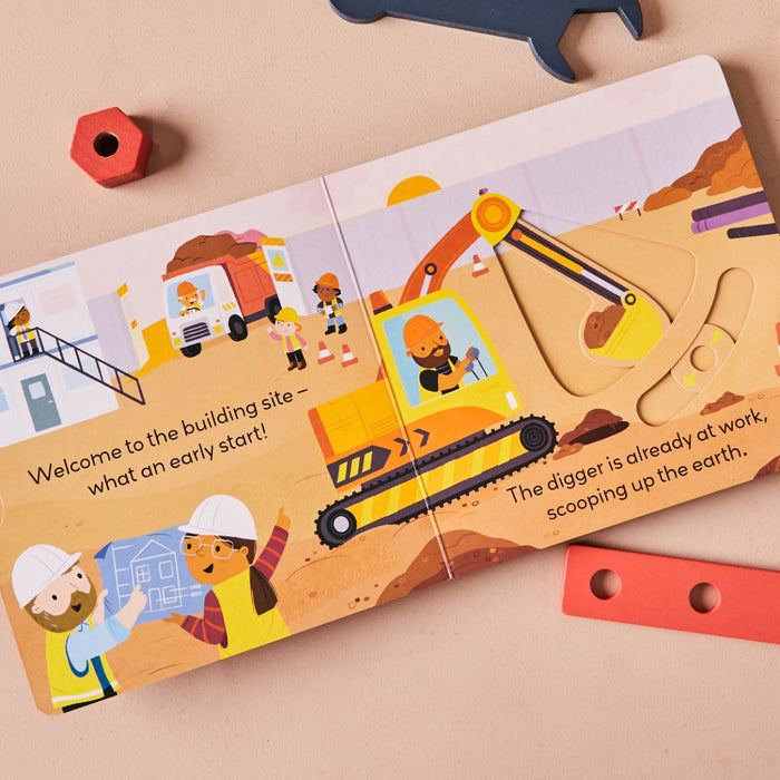 Personalised Just Bee Kids Little Builder Read & Play Gift Set