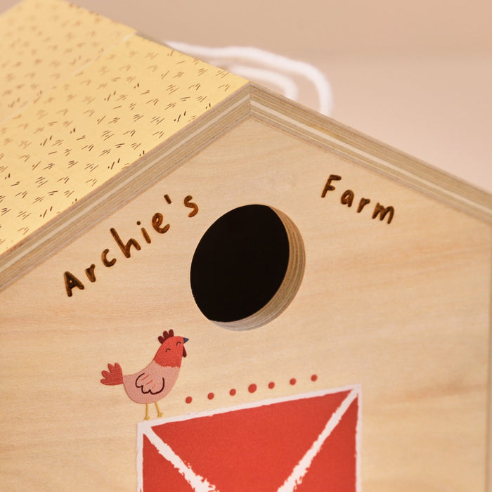Personalised Just Bee Kids Wooden Farm House with Dolls FSC®
