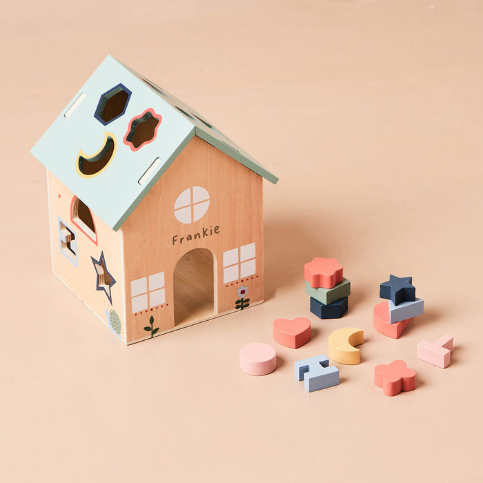 Personalised Just Bee Kids Wooden Shape Sorter House FSC®