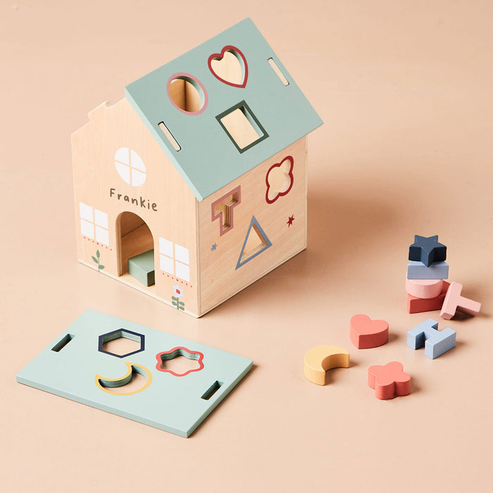 Personalised Just Bee Kids Wooden Shape Sorter House FSC®