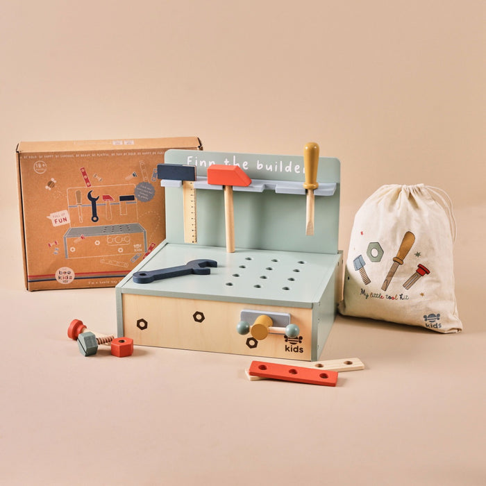 Personalised Just Bee Kids Wooden Tool Bench FSC®