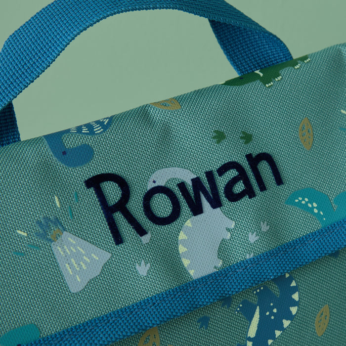 Personalised Khaki Dino Book Bag