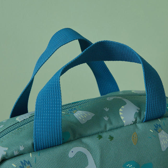 Personalised Khaki Dino Boxy Lunchbag