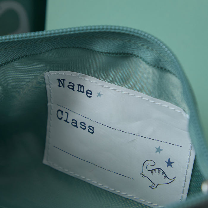 Personalised Khaki Dino Pencil Case