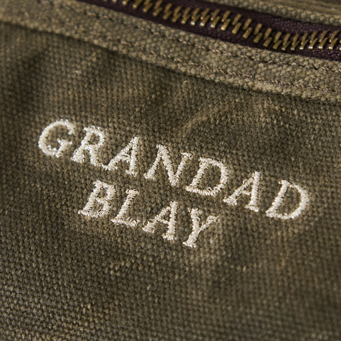 Personalised Khaki Green Mens Wash Bag