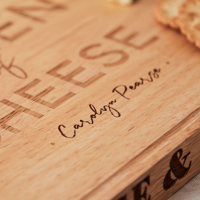 Personalised King or Queen of Cheese Wooden Cheese Board by Made Yours