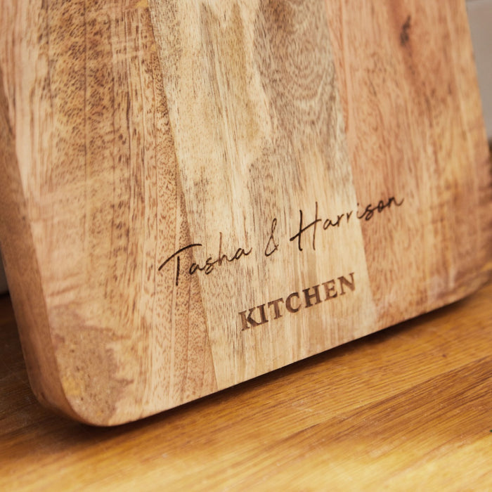 Personalised Kitchen Wooden Paddle Platter Board by Made Yours