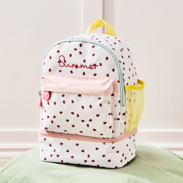 Personalised Ladybird Mini Compartment Backpack