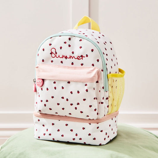 Personalised Ladybird Mini Compartment Backpack