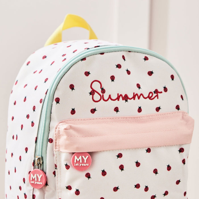 Personalised Ladybird Mini Compartment Backpack