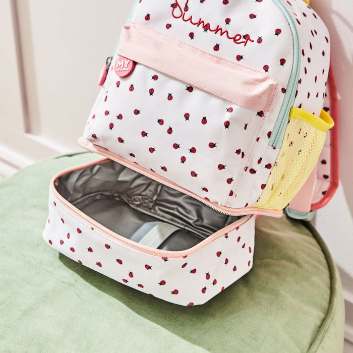 Personalised Ladybird Mini Compartment Backpack