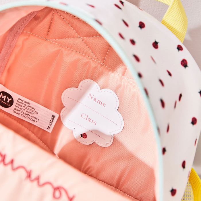 Personalised Ladybird Mini Compartment Backpack