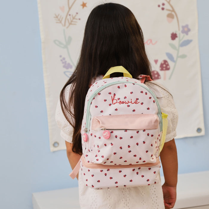 Personalised Ladybird Mini Compartment Backpack