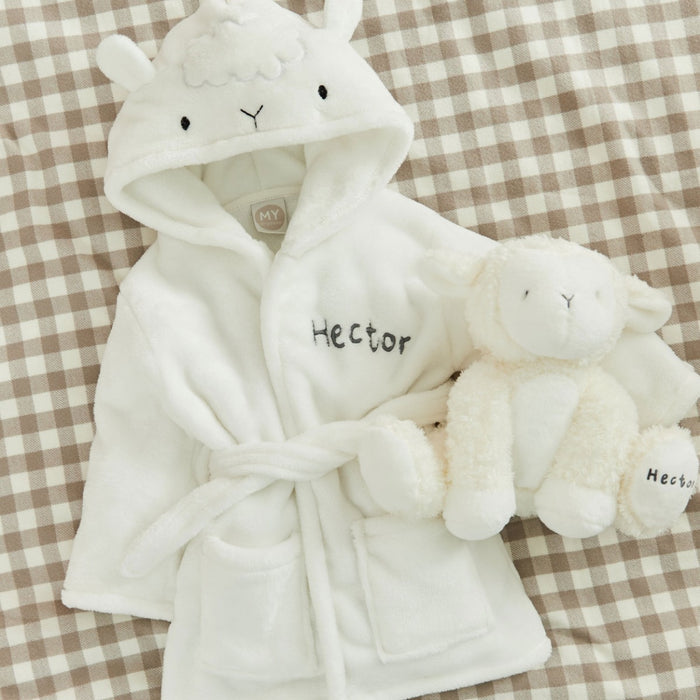 Personalised Lamb Snuggle and Cuddle Gift Set